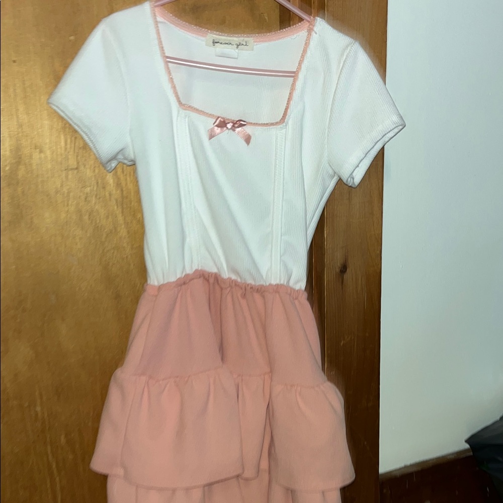 Girls' Pink and White Dress
